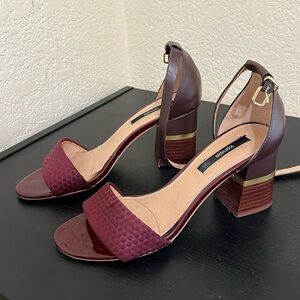 Burgundy sandals
